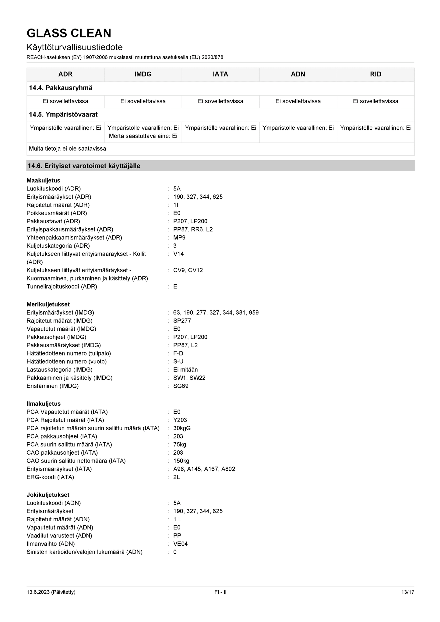 Lasinpesuspray CRC Glass Clean 500 ml (Pesuaineet)