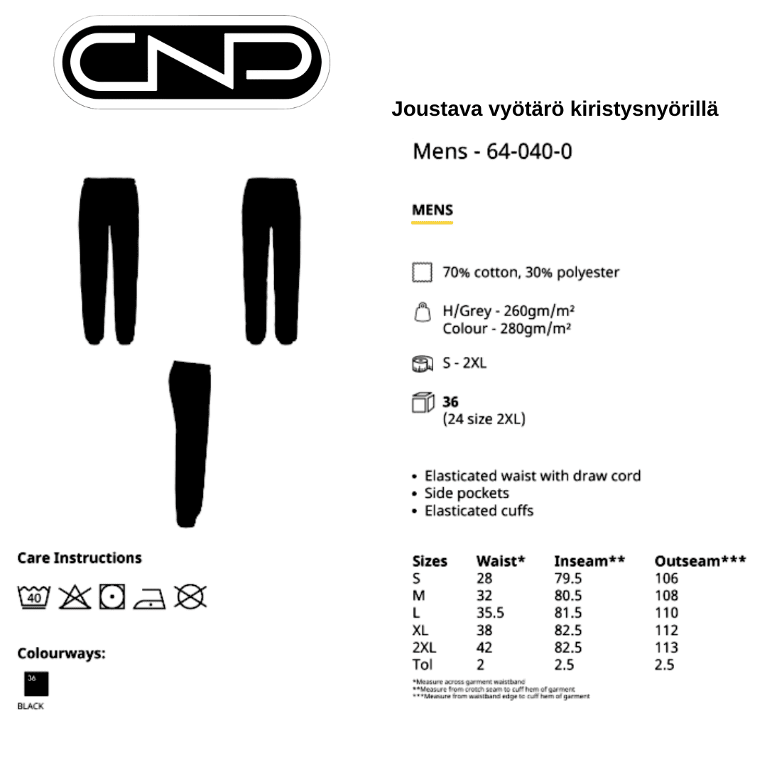 CNP Collegehousut – Mukavuutta ja tyyliä arkeen (Oheistuotteet)