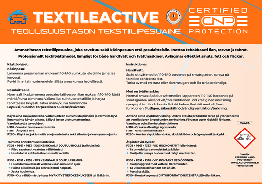 CNP Textileactive - Teollisuustason tekstiilipesuaine 5L