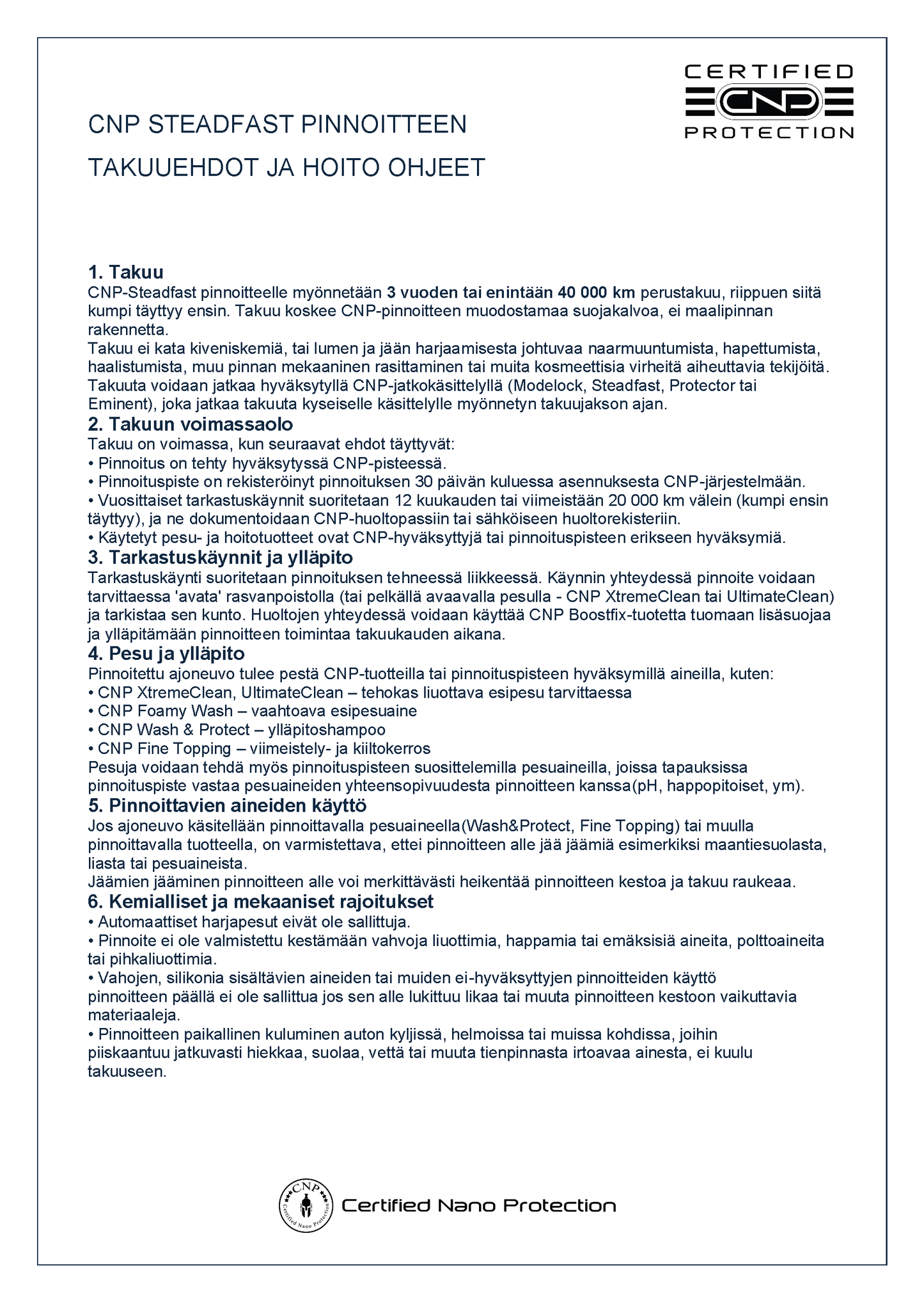 CNP Steadfast Ceramic Permanent Coating