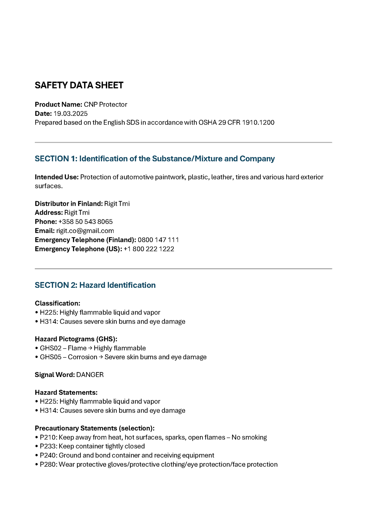 CNP Protector Ceramic Permanent Coating
