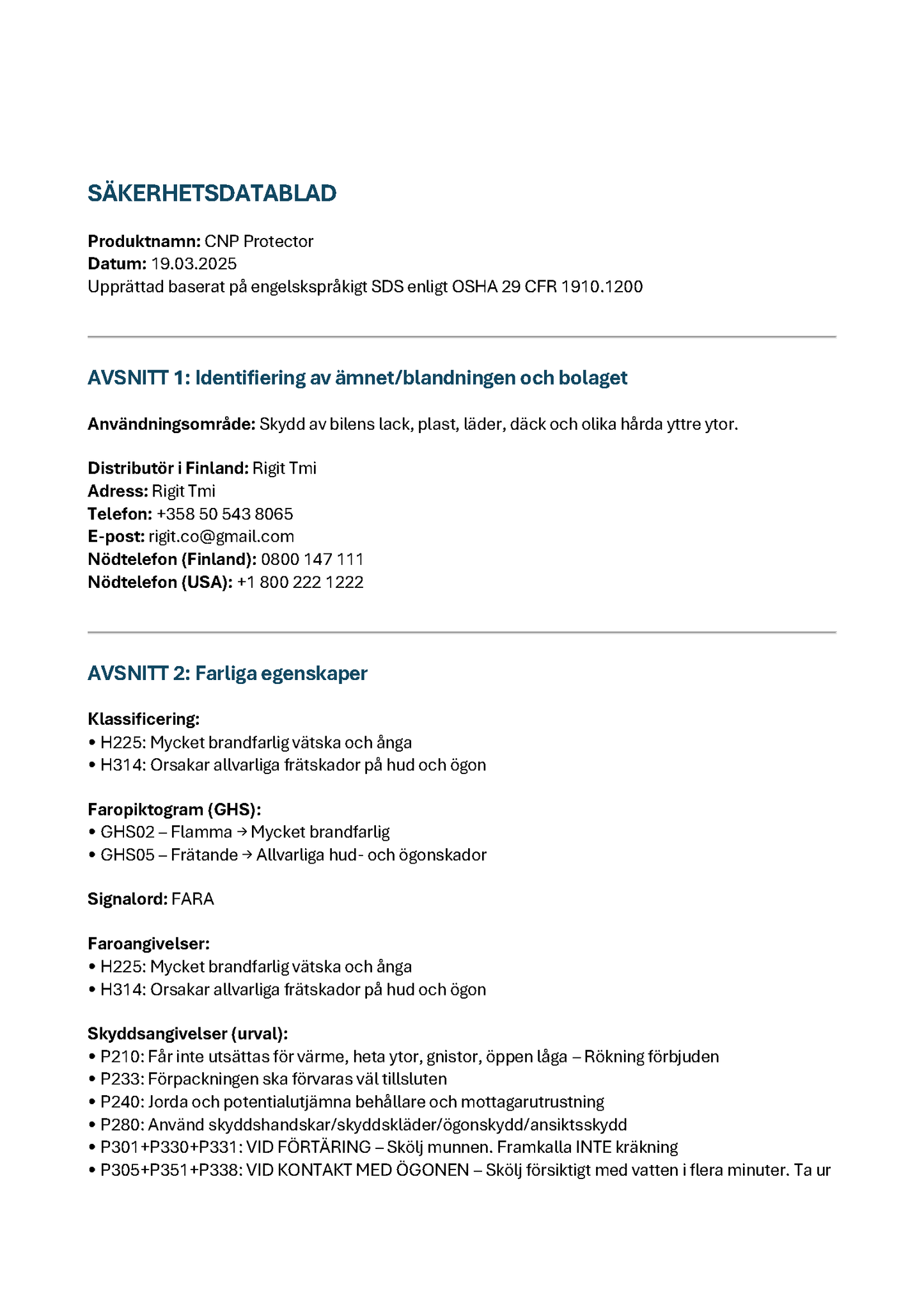 CNP Protector Ceramic Permanent Coating